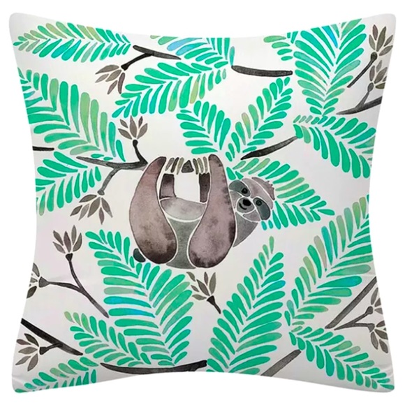where was that Other - SLOTH Animal Cushion Cover Decorative Double-Sided Sofa Throw PILLOW CASE 18x18"